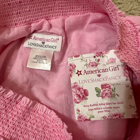 Love Shack Fancy x American Girl Girls Heart
Print Ruffled Skirt Pink L 14/16 - Picture 7 of 9